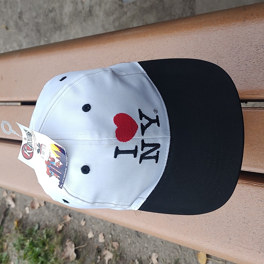 I 💕 New York Embroidered  Snapback Hat Black White New